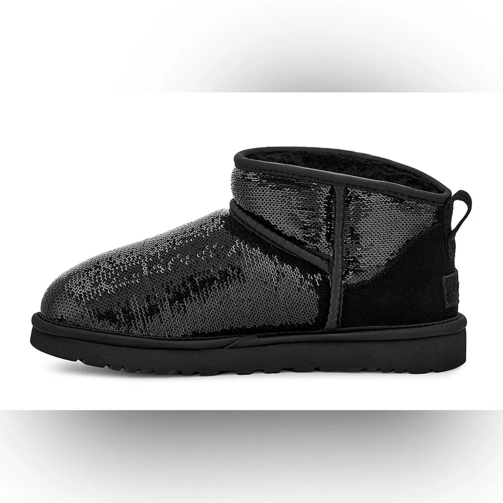 NIB UGG® 1151616 Women's Classic Ultra Mini Mirror Ball Cold Weather Boo…